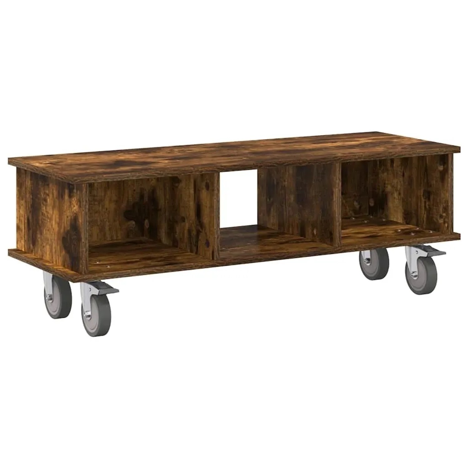 vidaXL TV-Ständer Geräucherte Eiche 100 x 35 x 35 cm Holzwerkstoff 891036