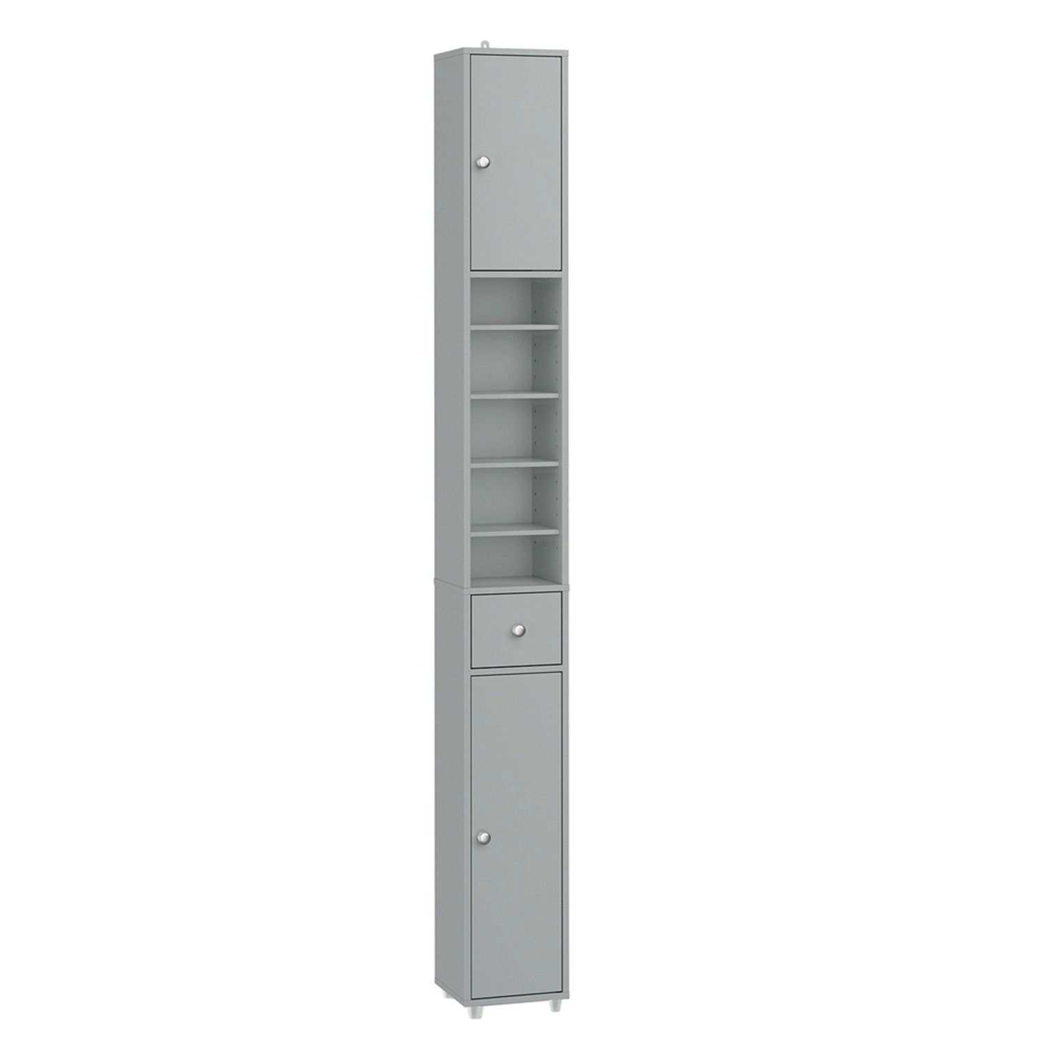 SoBuy Badezimmerschrank Hochschrank Badregal mit 6 Einlegeböden 20x180x20cm günstig online kaufen