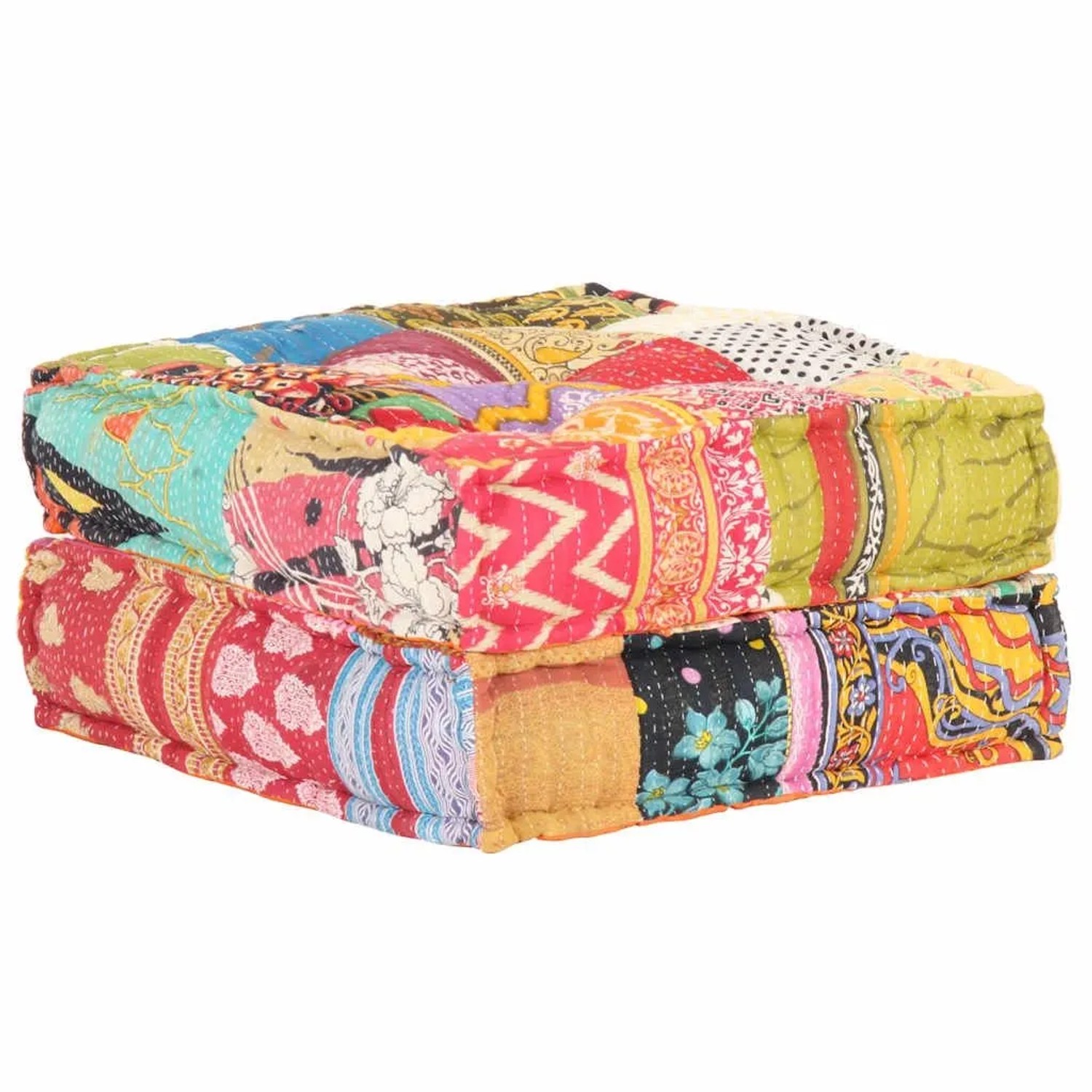 vidaXL Pouf 60x70x36 cm Patchwork Stoff 287707