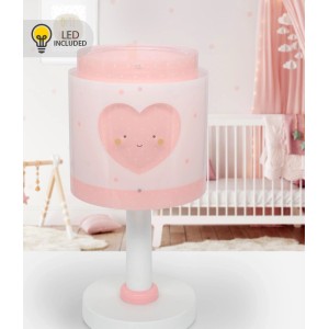 Dalber Tischlampe LED Nachtlicht Kinderzimmerlampe Herz Rosa