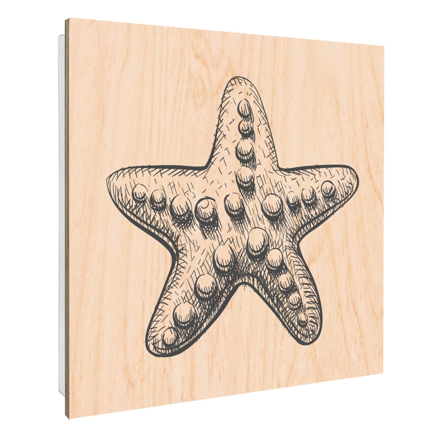 Banjado Großer Schlüsselbox Holz 30x30cm Weiß Scharnier Rechts 50 Haken Sch günstig online kaufen