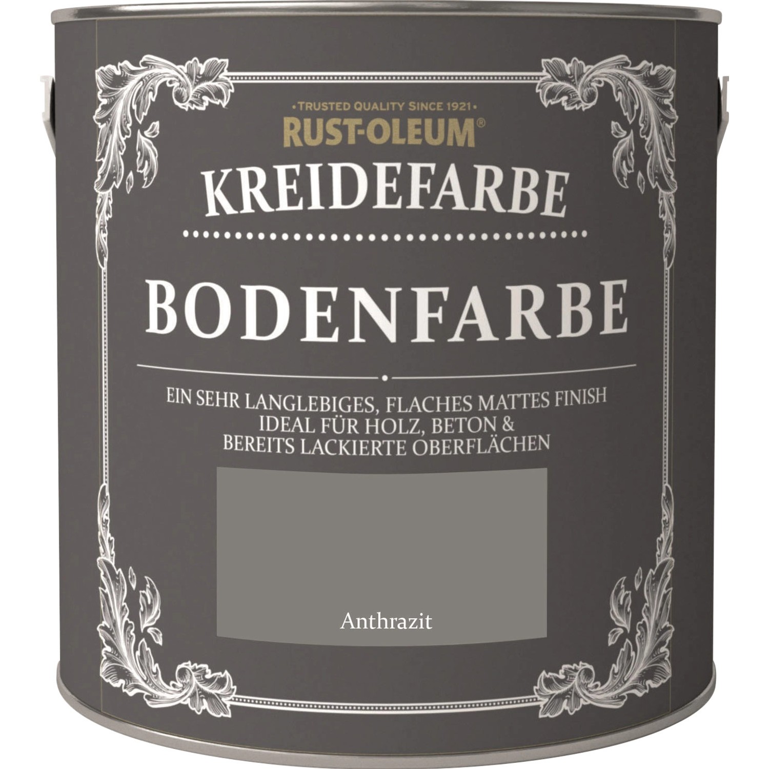 Rust-Oleum Kreide-Bodenfarbe Anthrazit 2,5 l