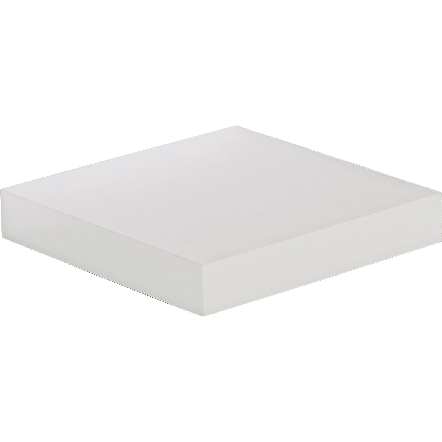 Quadratischer, weißer Regalboden Carlton, 23,5x23,5 cm, für Wandmontage.