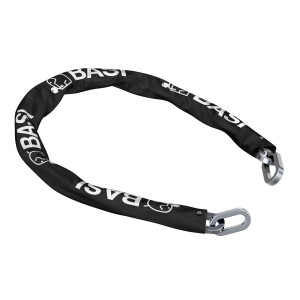 Basi Stahlkette ZR 318, 1100 mm, 10 mm Glieder, Nylonummantelung, schwarz.