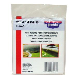 Presto Glasfaservlies 0,5 m² für Lack- und Karosseriereparatur. Formbares Gewebe zum Ausgleichen von Schadstellen.