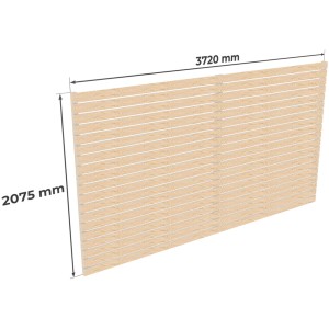 Holzbrüder Carport Rückwand Ralf aus Fichte, naturbelassen, 207,5x372cm, Zubehör für Carports.