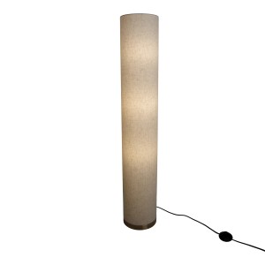 Näve Stehleuchte Beate Natur, zylindrische Design-Stehlampe aus Textil, 110cm hoch.