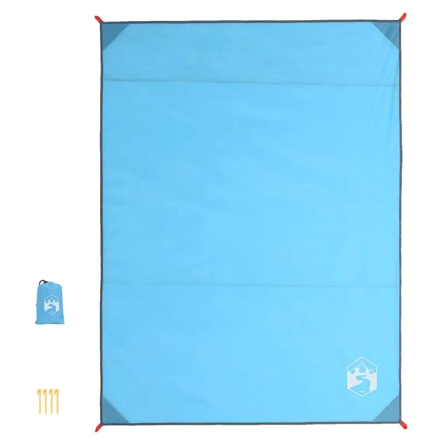 vidaXL Picknickdecke mit Heringen Blau 205x155 cm 4004201_3