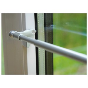 Bestlivings Klemmstange, ausziehbar, matt silber, 60-80 cm, zur Gardinenbefestigung ohne Bohren.