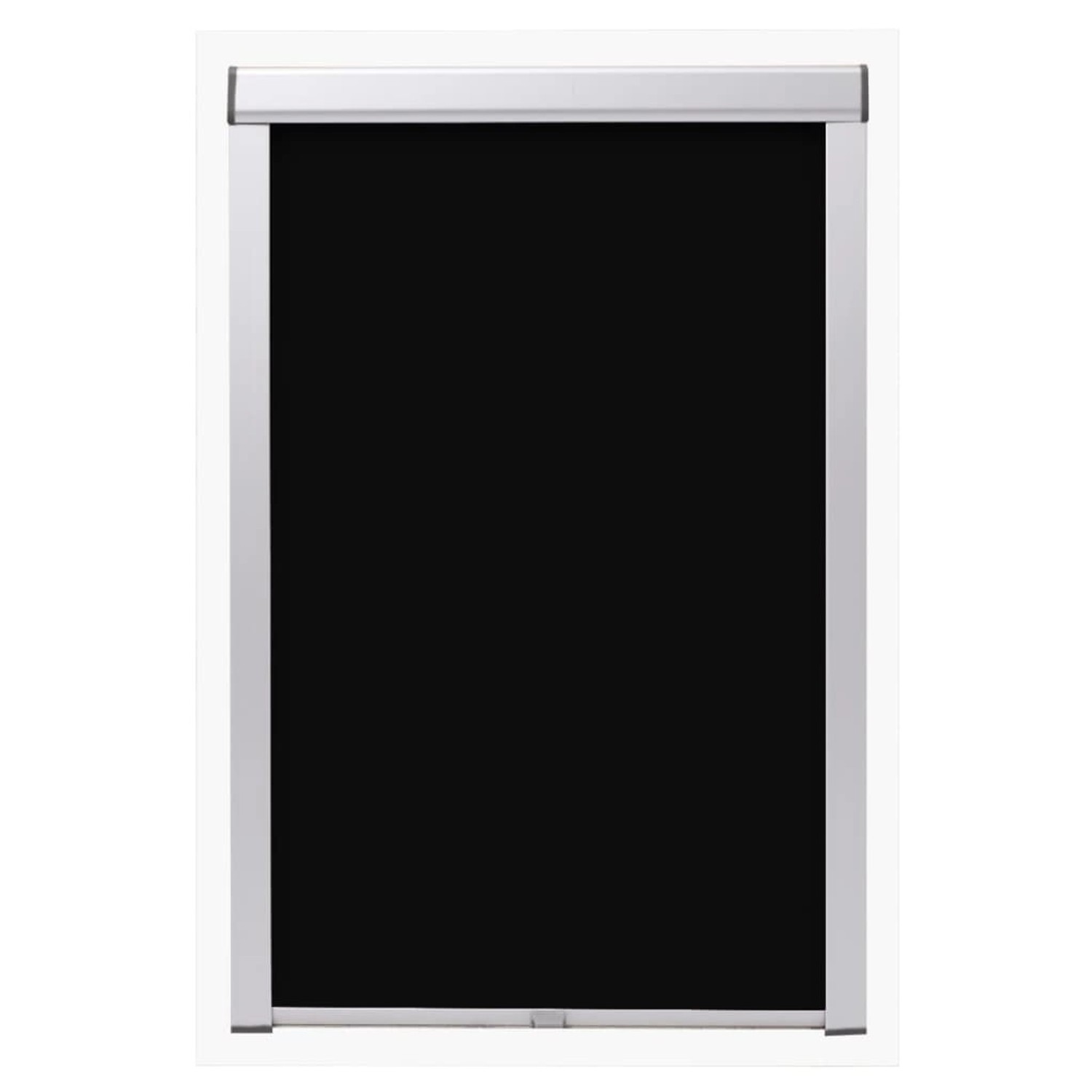 Schwarzes vidaXL Verdunkelungsrollo M08/308 für Velux Fenster.