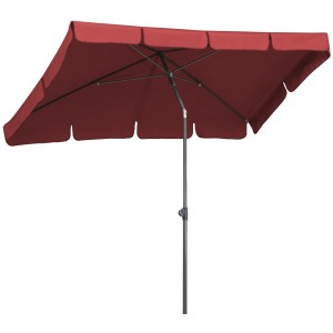Schneider Balkonschirm Aquila, 225x120 cm, dunkelrot, mit Push-Up Mechanik.
