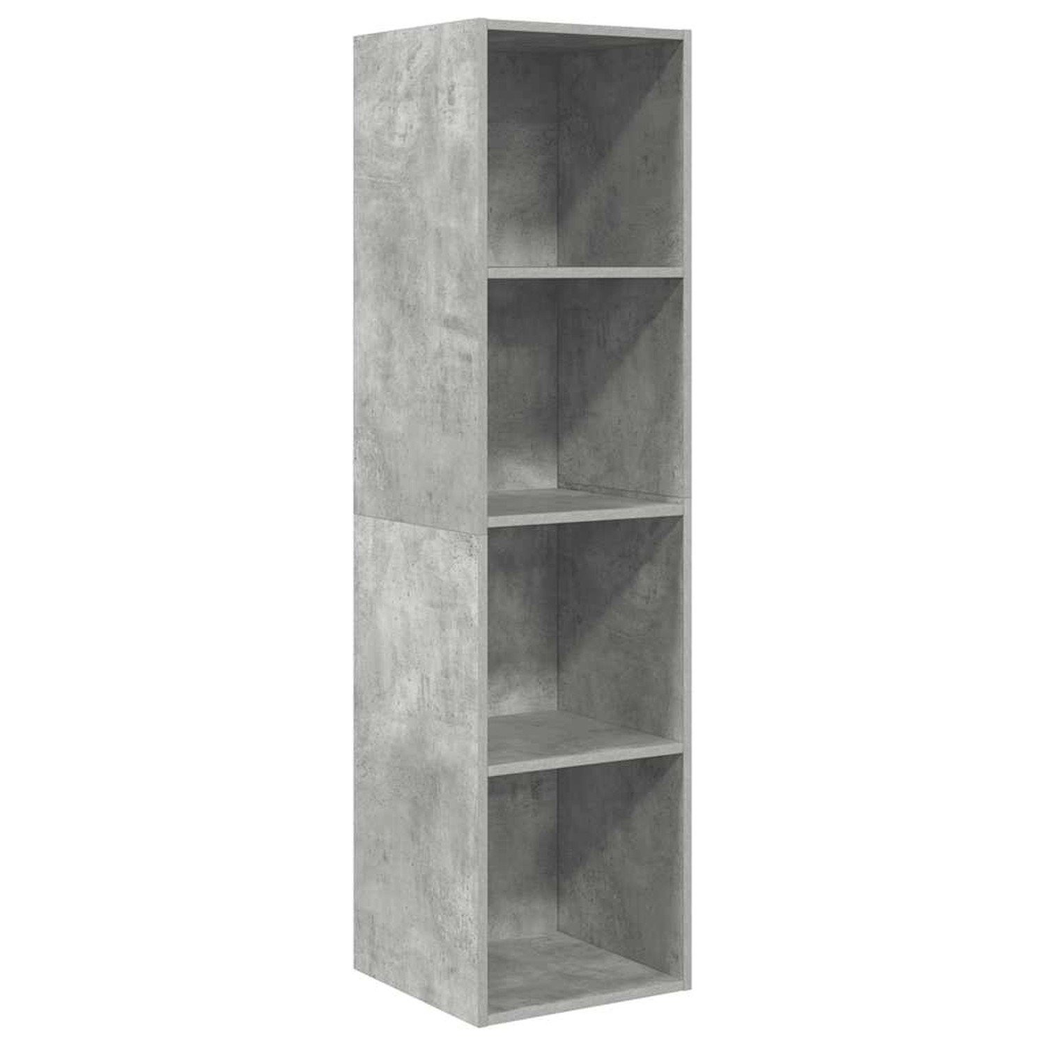 vidaXL TV-Wandschrank Betongrau 37x37x142,5 cm Holzwerkstoff 805493