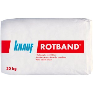 Knauf Rotband Haftputz, 30 kg Sack, Gipsputz für Innenräume und zum Glätten.