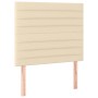 Cremefarbenes vidaXL Boxspringbett mit Stoffbezug, Matratze, 80x200 cm.