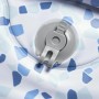 Detailaufnahme: Aufblasbarer Bestway Lay-Z-Spa St. Lucia Whirlpool mit blauem Mosaikmuster und Ventil.