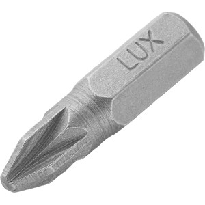 LUX PZ-Bit Classic PZ2, robuster Kreuzschlitz-Bit für Schraubendreher und Bohrmaschinen.