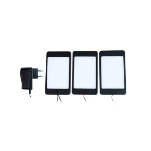 Lindby 3er Set LED Unterschrankleuchten Unterbauleuchte Svela 9934146 Dimmbar Modern in Schwarz 3-flammig Küchenleuchte