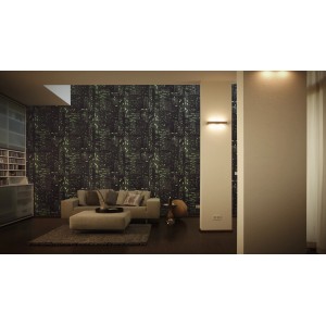 A.S. Création Vliestapete Day & Night Skyline im Wohnraum mit Glow-Effekt.