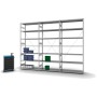 PROREGAL Fachbodenregal, Stecksystem, 300x130x50cm, 7 Ebenen, verzinkt, mit Lagergut.