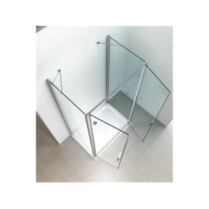 Glas Duschkabine Mille 90x90x90x195cm mit Eckeinstieg und Klarglas. Ohne Duschwanne.