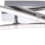 Moderne LED-Deckenleuchte Simon aus Stahl, 59x51 cm, warmweißes Licht für Wohnräume.
