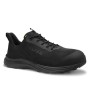 Schwarzer ELTEN TAVIXX Sicherheitshalbschuh aus atmungsaktivem Meshmaterial, Low ESD S1PS, mit Carbonkappe.