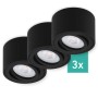 Oktaplex 3er Set Aufbauspots Lile S, dimmbar, warmweiß, schwarz. Lampen & Leuchten für Innenräume.