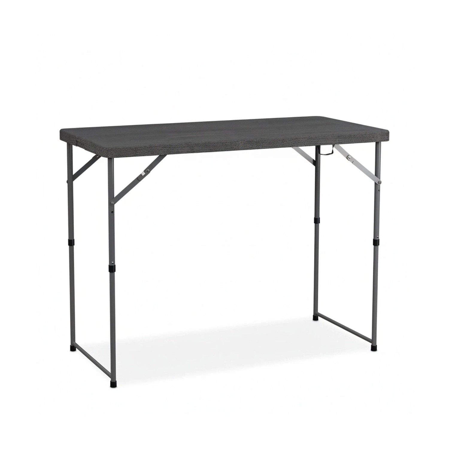 Relaxdays Gartentisch Kunststoff Stahl Grau Klappbar Höhenverstellbar 120 cm x 60 cm 7,6 kg