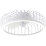 Weiße LED-Deckenleuchte Capo mit Ventilator, Ø 48 cm.