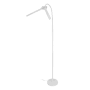Weiße LUXULA LED Stehlampe mit Doppelkopf für Schreibtisch, flexibel verstellbar.