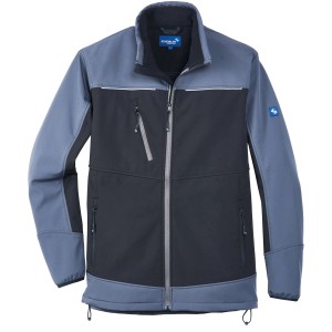 Scheibler Softshelljacke Active in Schwarz-Anthrazit, Arbeitskleidung mit Reflektoren und Taschen.