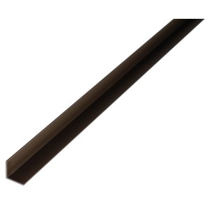 Gleichschenkliges Winkelprofil aus Aluminium, 25x25x1000 mm, in Bronze.