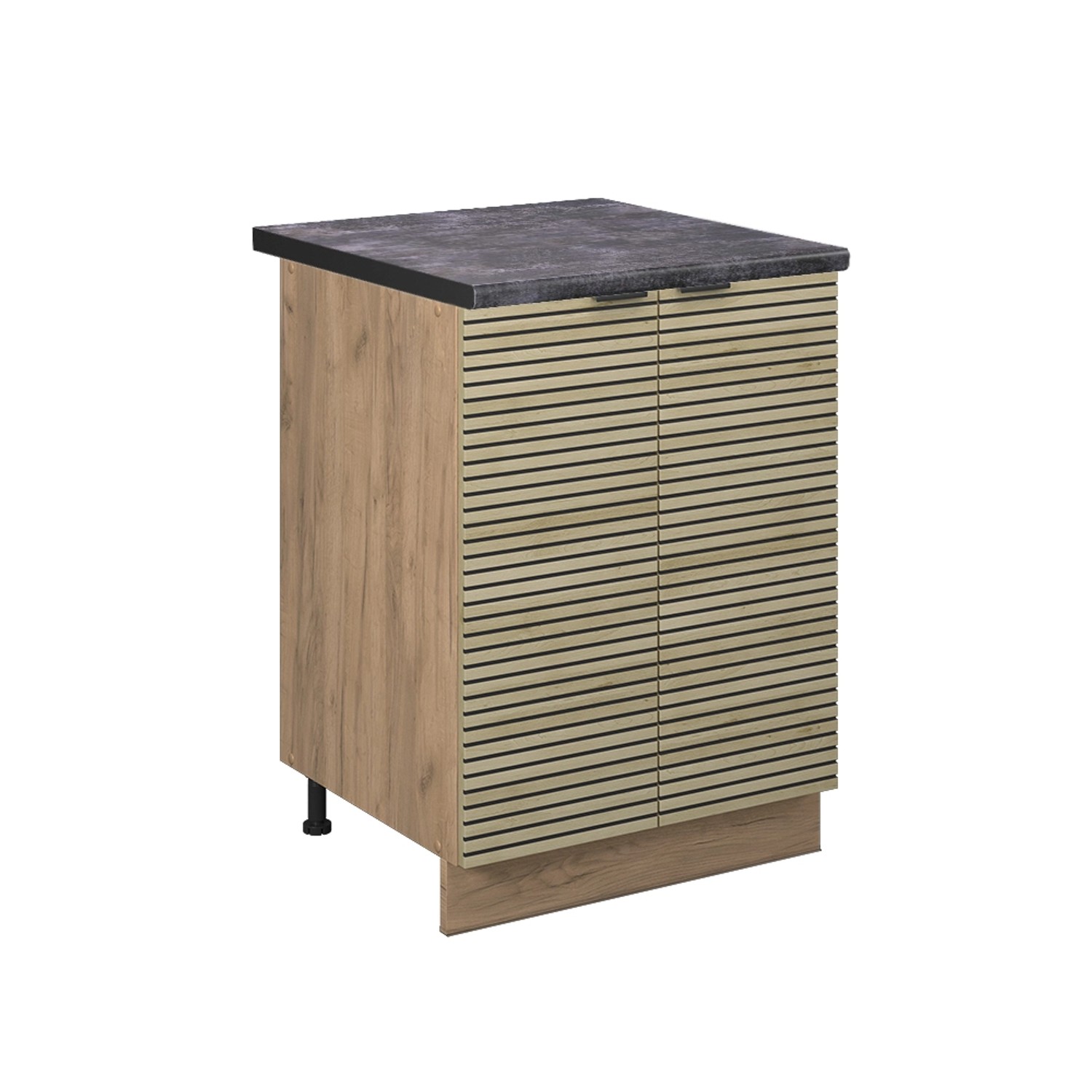 Vicco Küchenunterschrank Fame-Line Küchenkommode Eiche Paneel 60 cm AP Anth günstig online kaufen