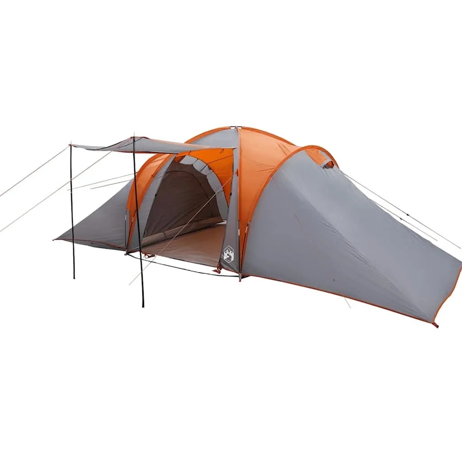 vidaXL Kuppel-Familienzelt 6 Personen Grau und Orange Wasserdicht 4009433