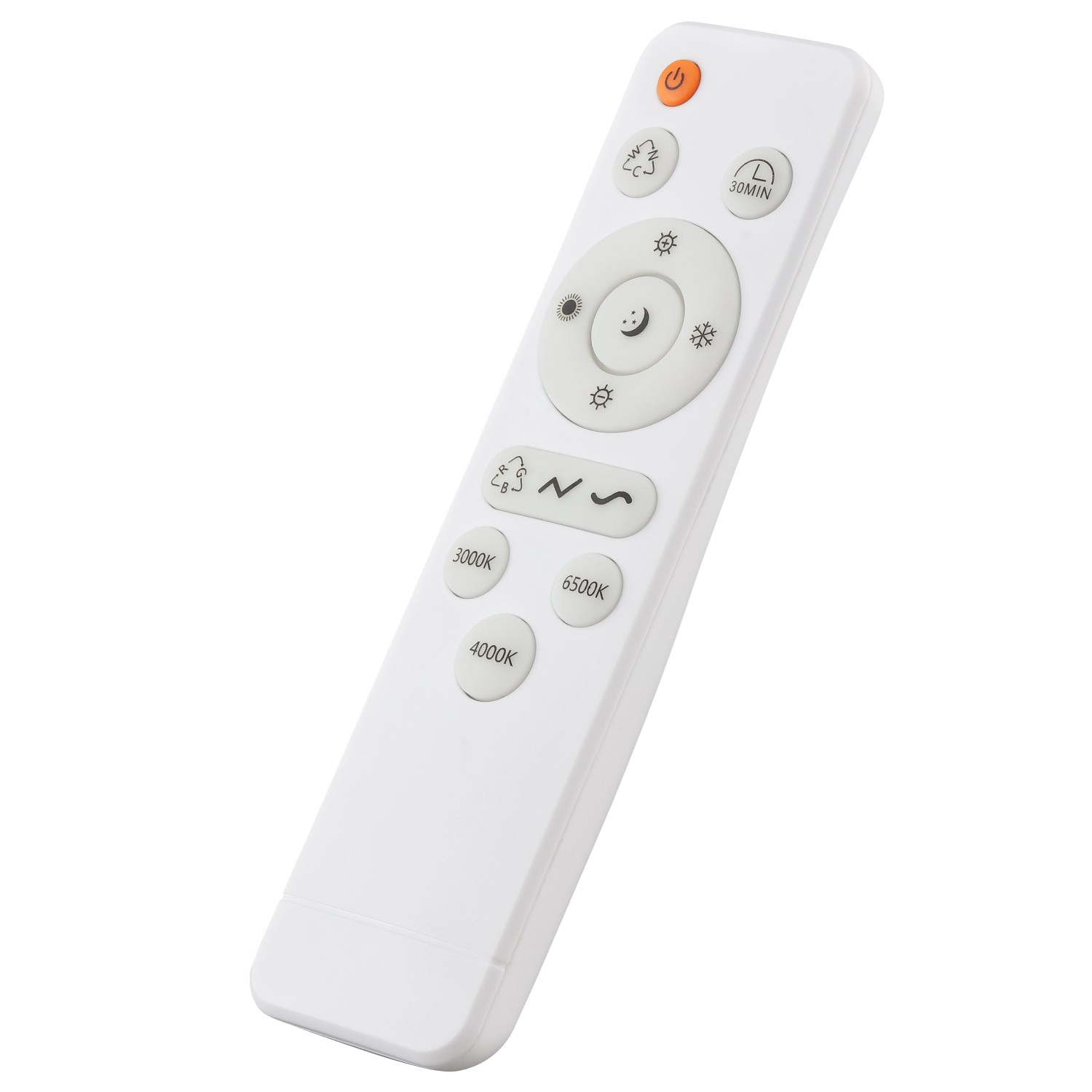 Fernbedienung für Brilliant LED-Deckenleuchte Vadin mit Dimmfunktion und RGB-Steuerung.