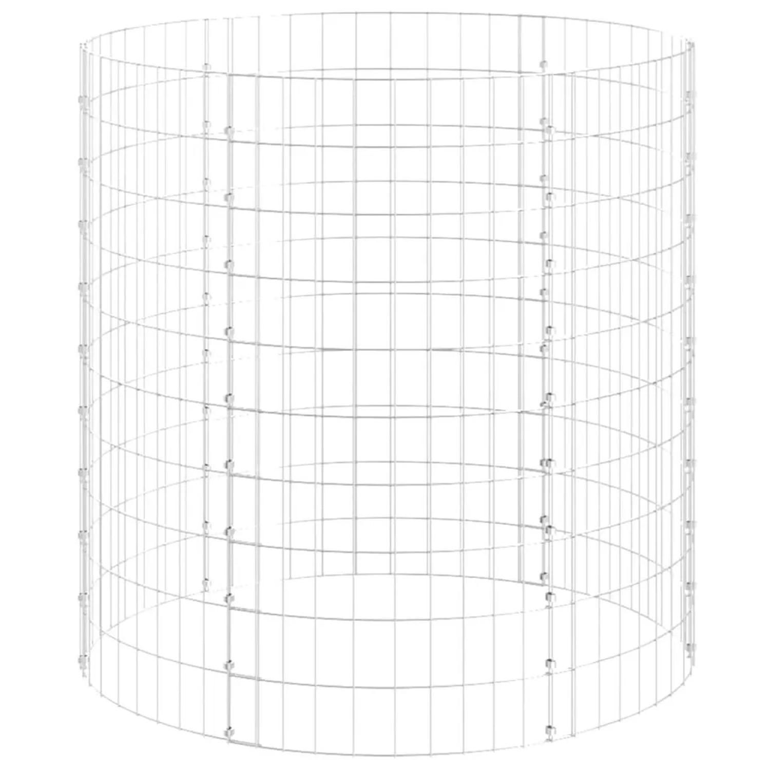 vidaXL Gabionen-Säule Rund Verzinkter Stahl Ø100x100 cm 152018 günstig online kaufen
