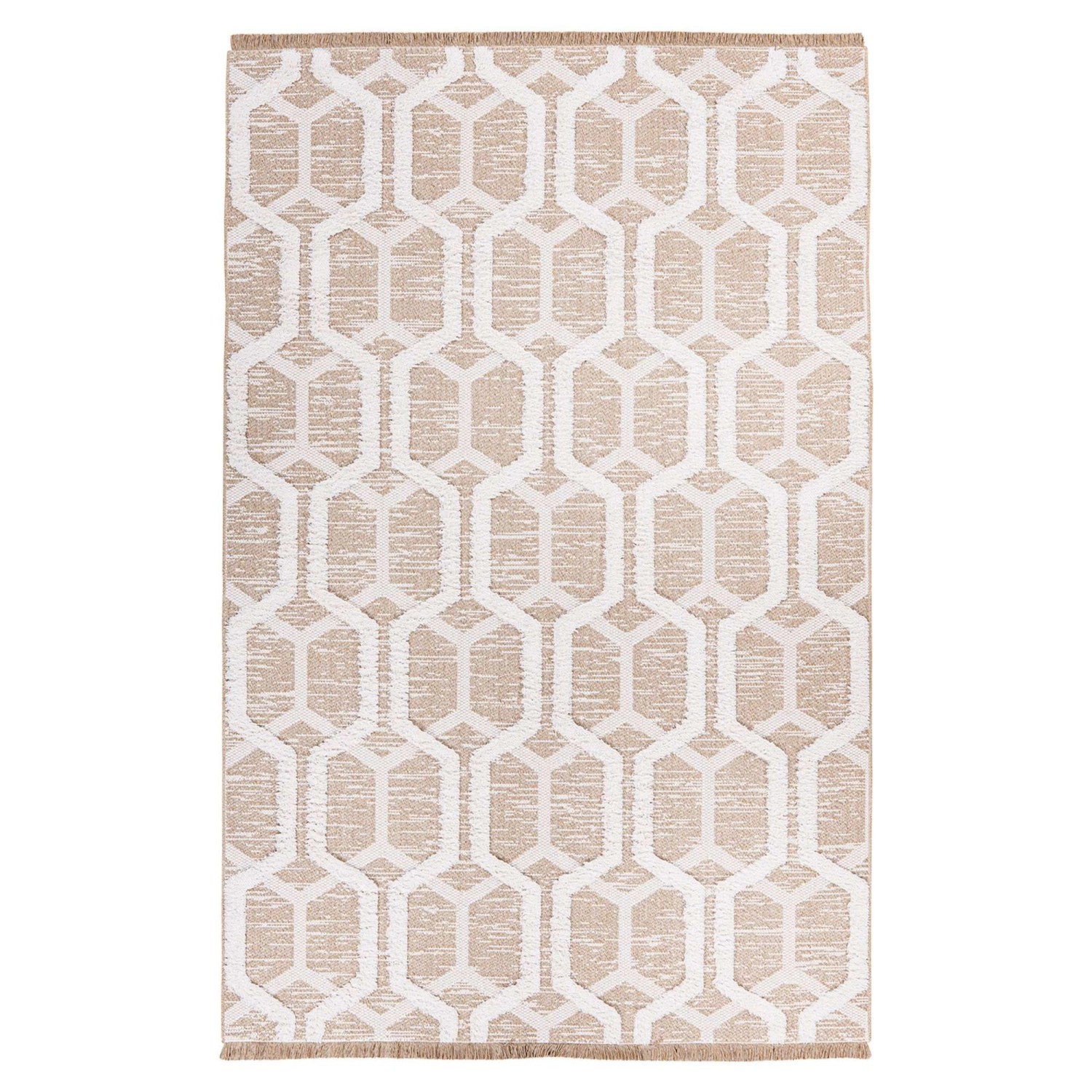 MeGusta Kurzflor Teppich Retro Gelb Recyceltes Material 160 x 230 cm günstig online kaufen