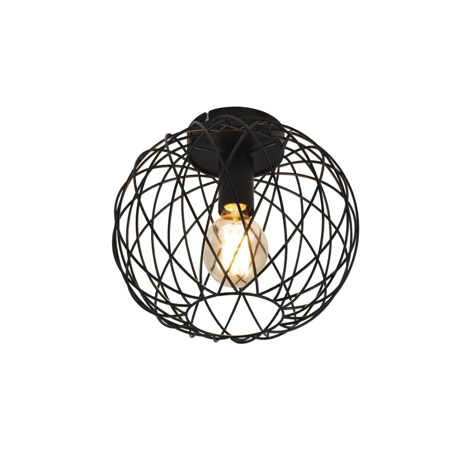 NETTLIFE LED Deckenleuchte aus Metall L25cmSchwarz-1