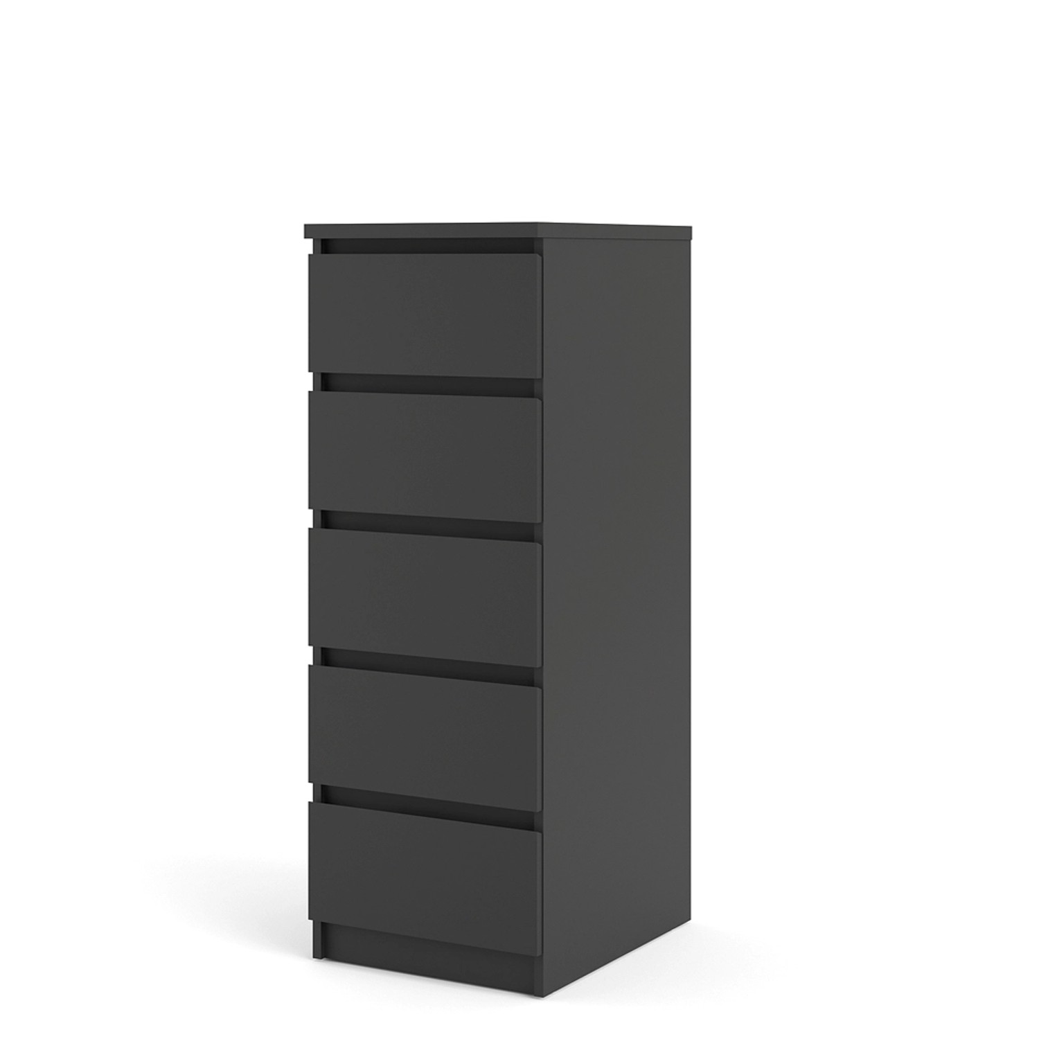 ebuy24 Nada Kommode Schmal 5 Schubladen Mattschwarz günstig online kaufen
