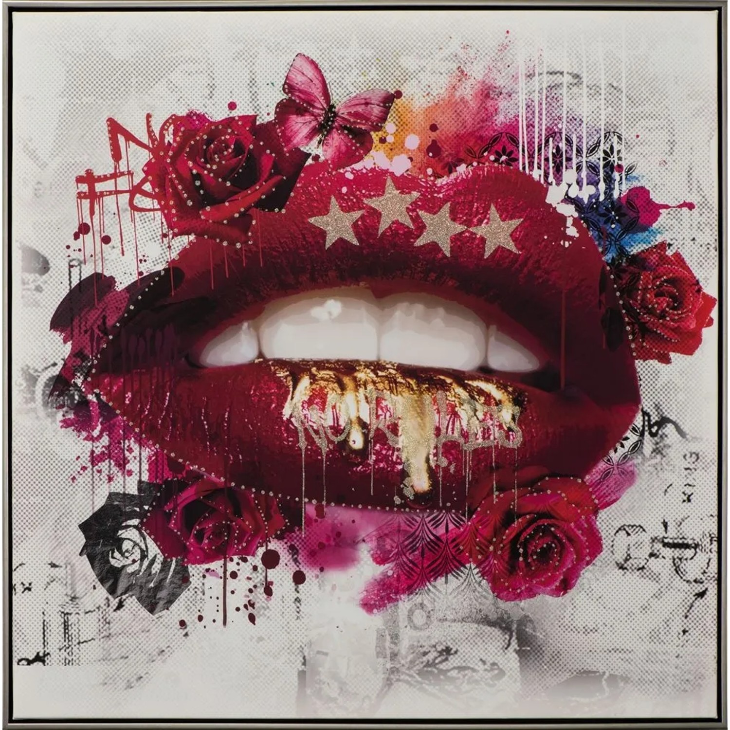 Art Universe Leinwandbild Red Kiss 82 x 82 cm