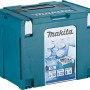 Makita Kühl- und Wärmebox Makpac Gr. 4, isolierter Werkzeugkoffer in türkis mit Tragegriff.