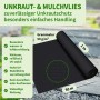 Schwarzes TTL GARDEN Unkrautvlies (50g/m², 1x50m) auf Rolle, ideal für den Garten.