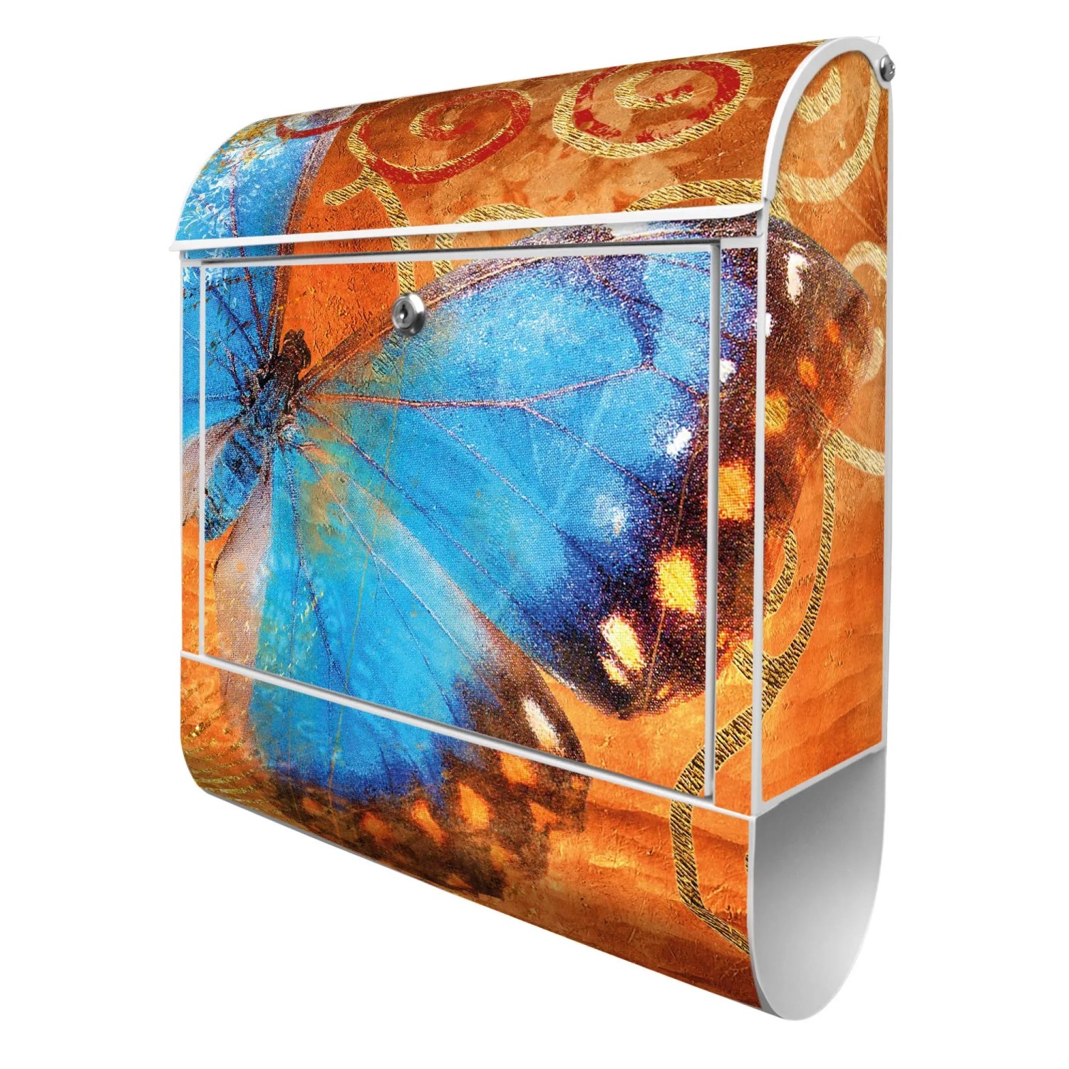 Banjado Design Briefkasten Weiß Pulverbeschichtet 39x47x14cm 2 Schlüssel Mi günstig online kaufen