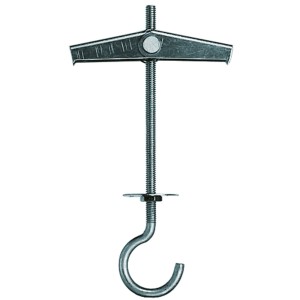 Fischer Kippdübel KDH 3 K mit Rundhaken, 2 Stück, für Hohlräume in Wänden und Decken.