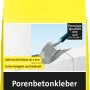 Sakret Porenbetonkleber, grauer Kleber im 5 kg Sack für Porenbetonsteine.