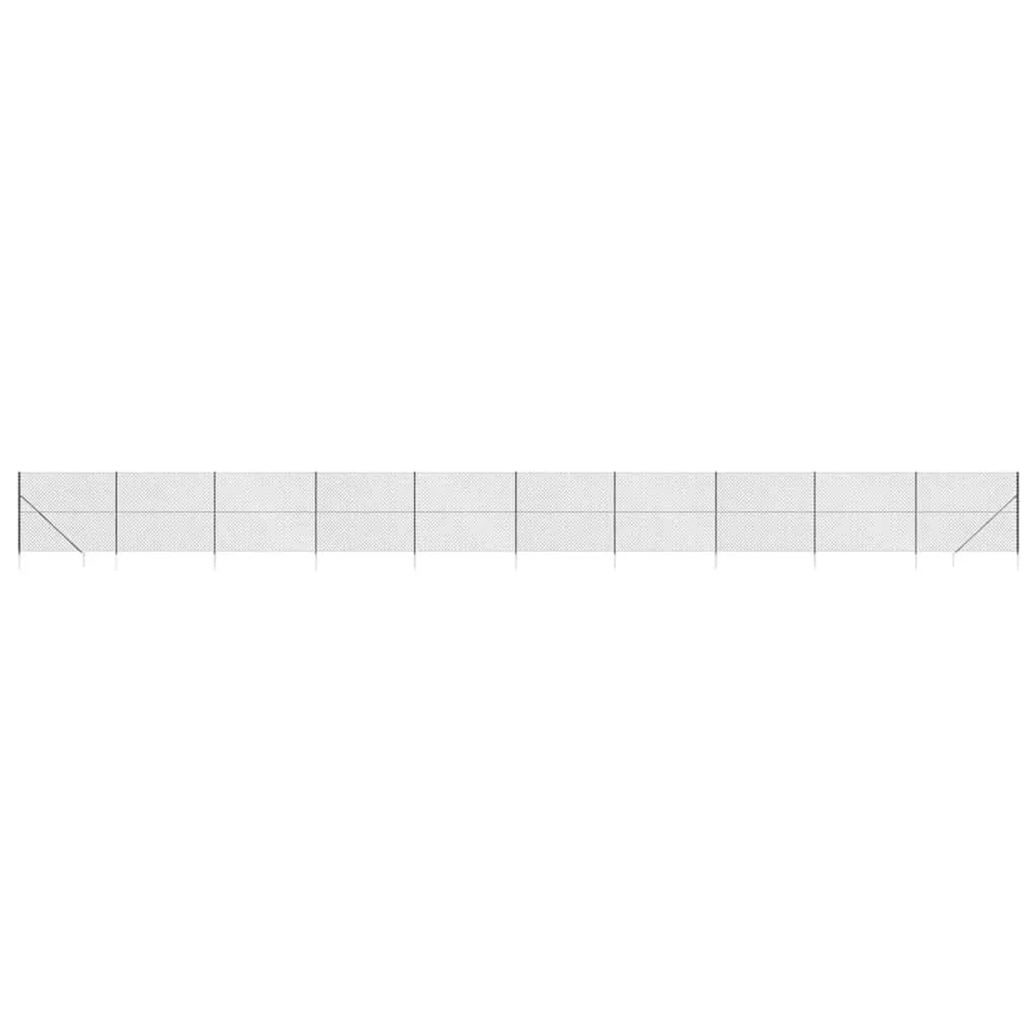 vidaXL Maschendrahtzaun mit Bodenhülsen Anthrazit 1,6x25 m 153980 günstig online kaufen