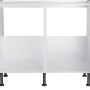Optifit Spülenunterschrank Ingvar420, 100cm, Anthrazit Matt, mit zwei Türen und Füßen.