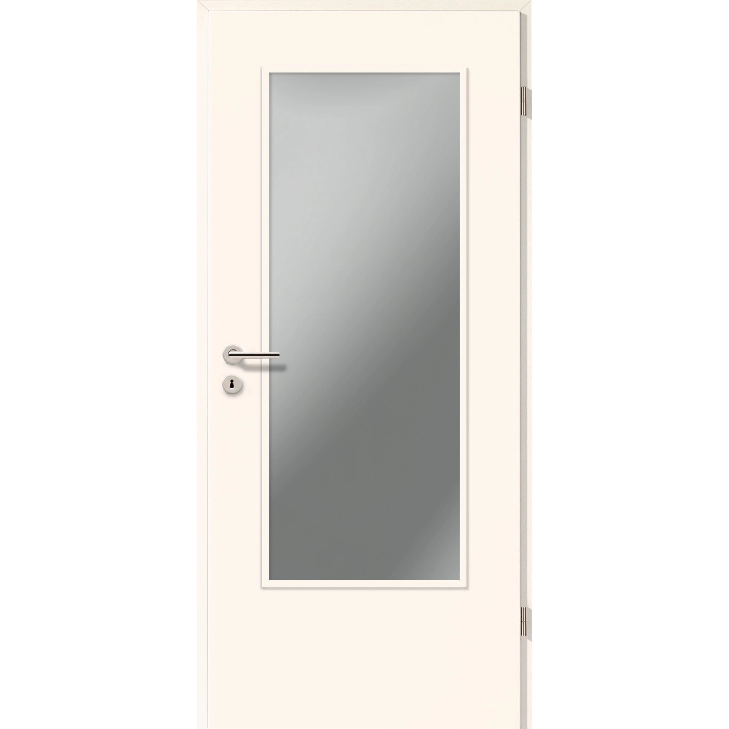 GetaDoor Zimmertür GL223 Weiß 73,5 cm x 198,5 cm Anschlag R