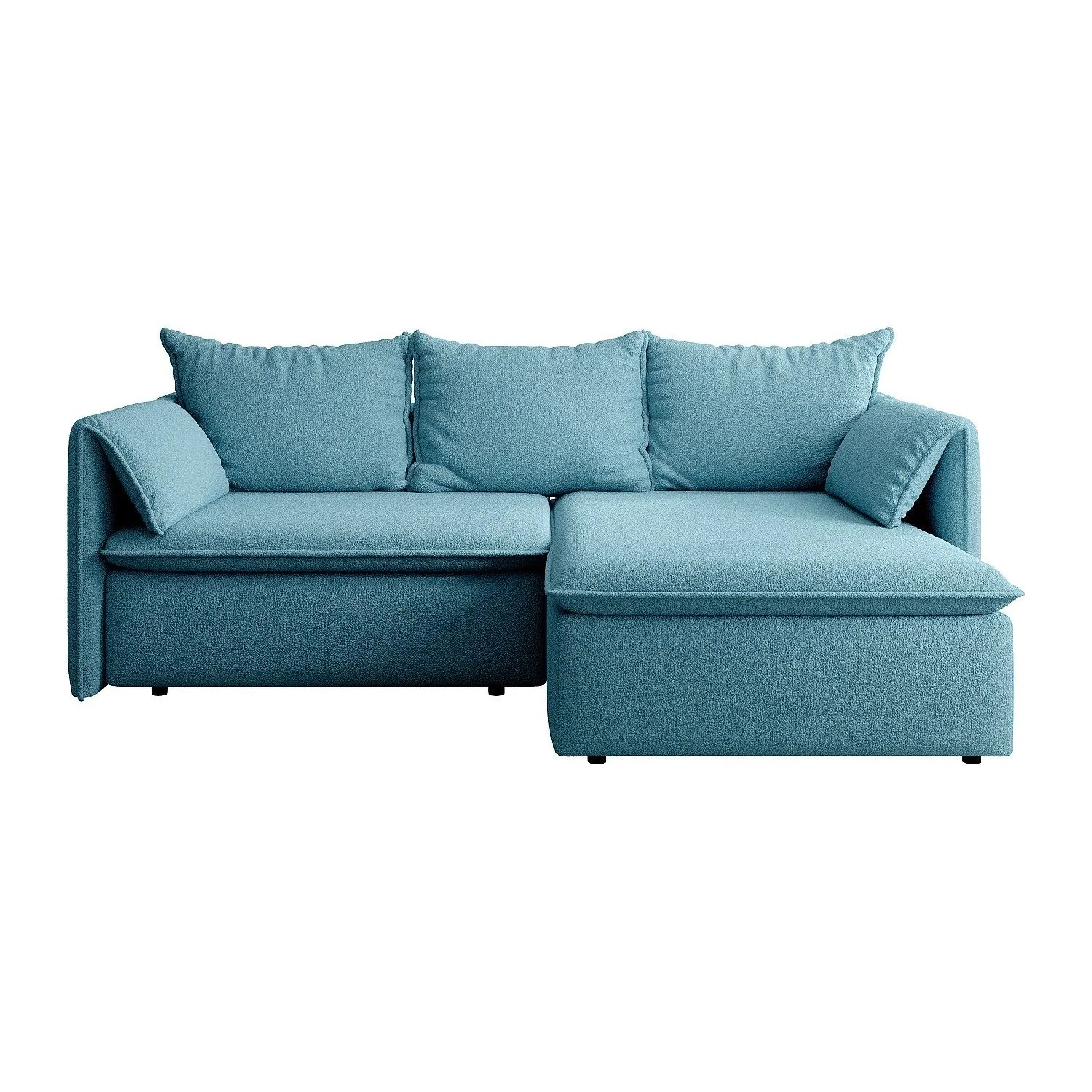 Vente-unique Schlafsofa Teodora Blau 230 cm