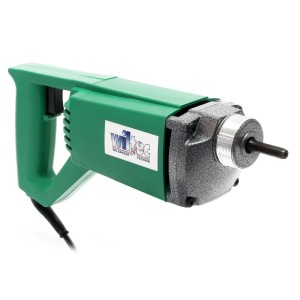 Wiltec Betonrüttler, 580W, 5600 U/min, mit grünem Gehäuse und Tragegriff. Baumaschine für Betonarbeiten.